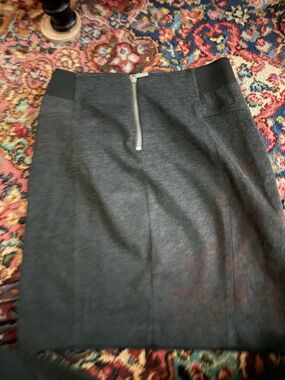 MICHAEL Michael Kors charcoal gray pencil skirt with silver zipper